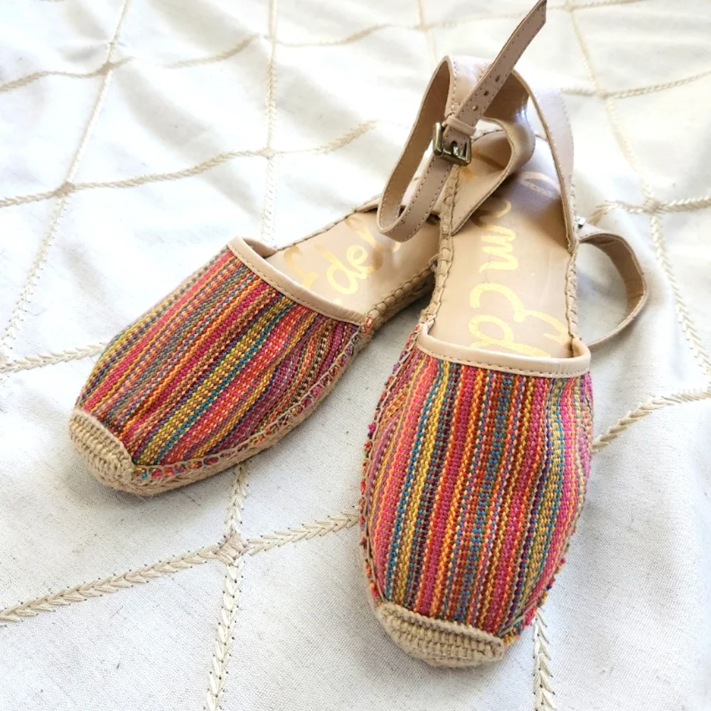 Sam Edelman Vivian Multicolor Espadrille Sandals | Size‎ 6.5 | EUC